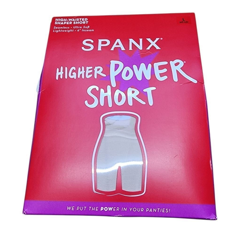 Spanx High Waisted Shaper Shorts Higher Power Short Soft Nude NWT